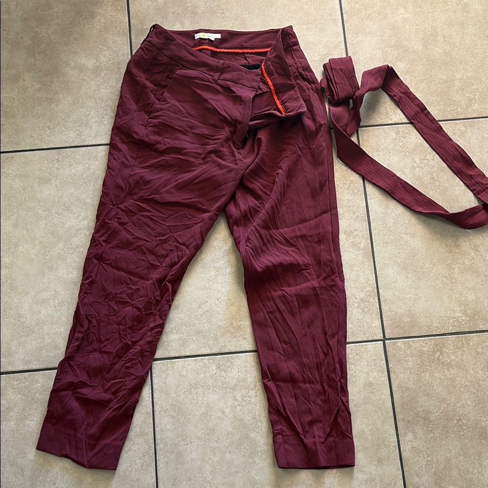 Boden Red Dress Pants with Relaxed Fit